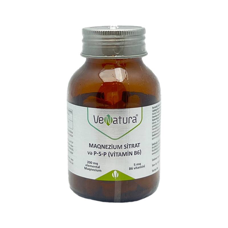 Venatura Magnezium Sitrat B6 N60 — ürək ritmi damar rahatlaması qan təzyiqi